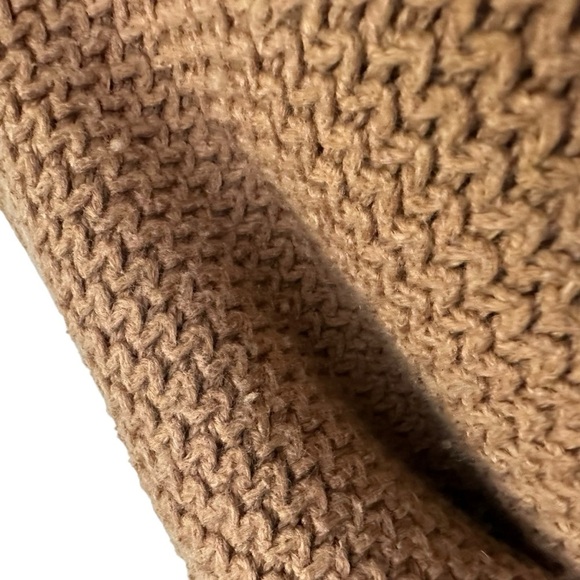 Marine Layer Womens Brooklyn Chunky Knit Cardigan Sweater XS Brown Open Front - Picture 8 of 11